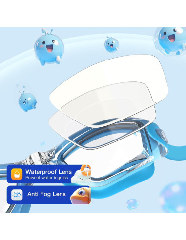 Gafas de natación Braylin para niños, 2 unidades, anti-vaho