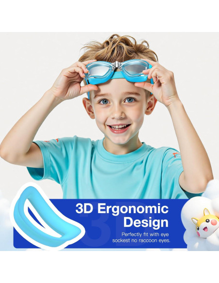 Gafas de natación Braylin para niños, 2 unidades, anti-vaho