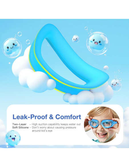 Gafas de natación Braylin para niños, 2 unidades, anti-vaho