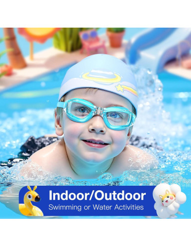 Gafas de natación Braylin para niños, 2 unidades, anti-vaho