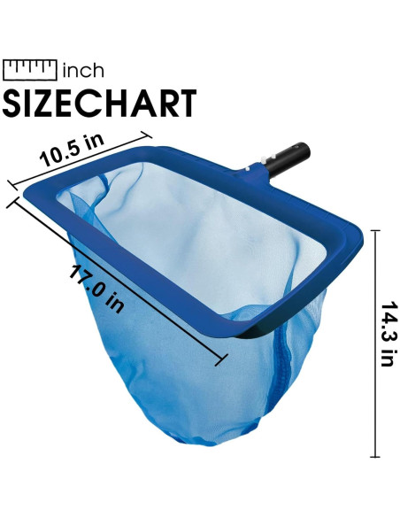 Red de Skimmer para Piscina Poolvio, Nylon Alta Resistencia 42.9x27.9cm