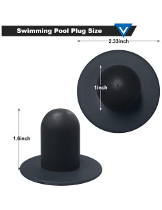 Tapones de Filtro para Bomba de Piscina Popbee - 4 Pcs Negro 2