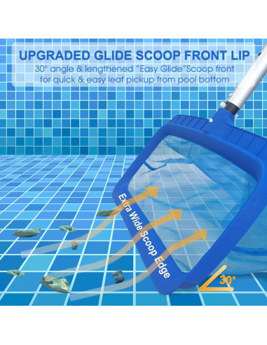 Red de Skimmer para Piscina Poolvio, Nylon Alta Resistencia 42.9x27.9cm