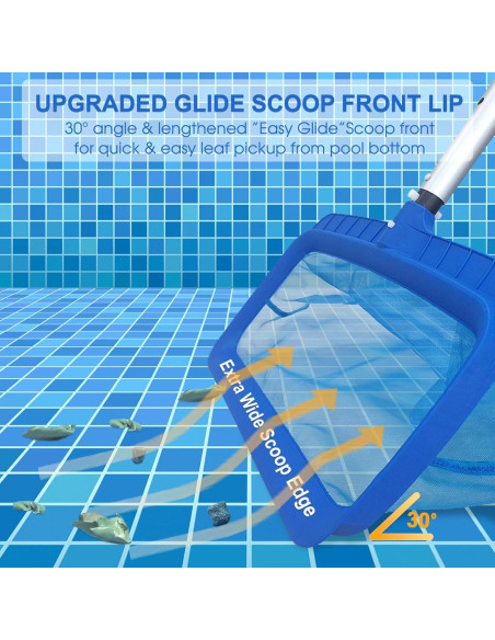 Red de Skimmer para Piscina Poolvio, Nylon Alta Resistencia 42.9x27.9cm