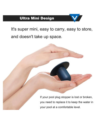 Tapones de Filtro para Bomba de Piscina Popbee - 4 Pcs Negro