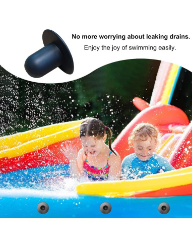 Tapones de Filtro para Bomba de Piscina Popbee - 4 Pcs Negro