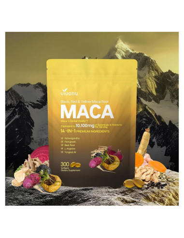 Cápsulas de Raíz de Maca VivoNu 300 Gelatinas 10100mg 100 Días