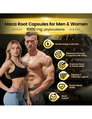 Cápsulas de Raíz de Maca VivoNu 300 Gelatinas 10100mg 100 Días