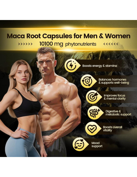 Cápsulas de Raíz de Maca VivoNu 300 Gelatinas 10100mg 100 Días