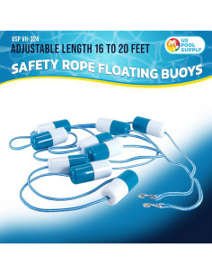 Soga de Seguridad U.S. Pool Supply 6.1m Ajustable con Flotadores 2