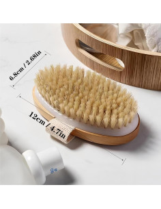 Cepillo Corporal Exfoliante QuZCarious - 4 Piezas de Bambú 2