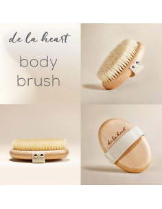 Cepillo Corporal De La Heart con Cerdas Naturales 13.5cm 2