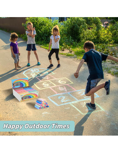 90 Tizas de Acera UZLU Jumbo Multicolor Lavables 2,38 kg