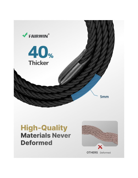 Cinturón de Golf Elástico Fairwin para Hombre 3.49 cm Negro