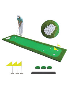 Campo de Golf Putt Interior Ponsonbay 1.01x3.05m con 3 Hoyos