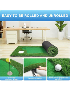 Campo de Golf Putt Interior Ponsonbay 1.01x3.05m con 3 Hoyos 2