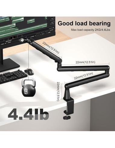 Brazo de Micrófono Aokeo AK-55i Ajustable para Escritorio