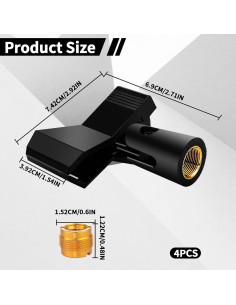 Paquete de 4 Clips de Micrófono Ajustables Aecsze 180 2