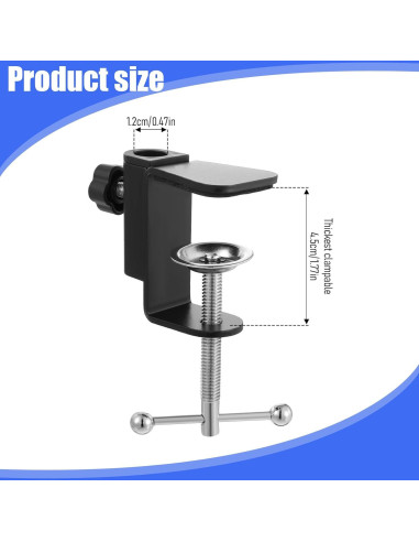 Abrazadera de Escritorio Metalica Soporte Micrófono Ajustable