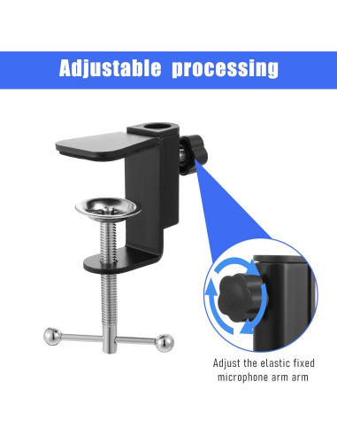 Abrazadera de Escritorio Metalica Soporte Micrófono Ajustable