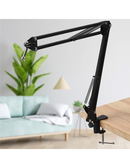 Abrazadera de Escritorio Metalica Soporte Micrófono Ajustable