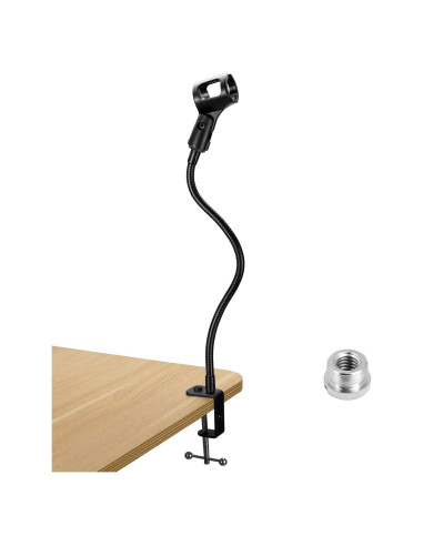 Soporte de Micrófono QWORK Cuello de Cisne 33 cm Ajustable 360