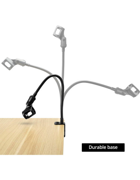 Soporte de Micrófono QWORK Cuello de Cisne 33 cm Ajustable 360