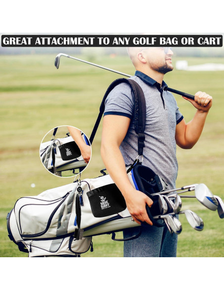 Bolsa de Lavado de Palos de Golf Prime Collectibles Birdie Negra - Silicona Duradera con Cepillo Retráctil