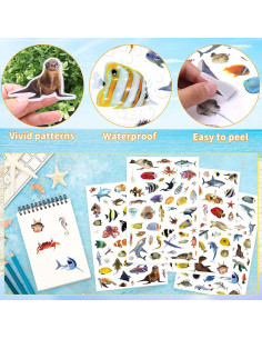 Pegatinas de Animales Marinos Genérico 820 Piezas Océano 2
