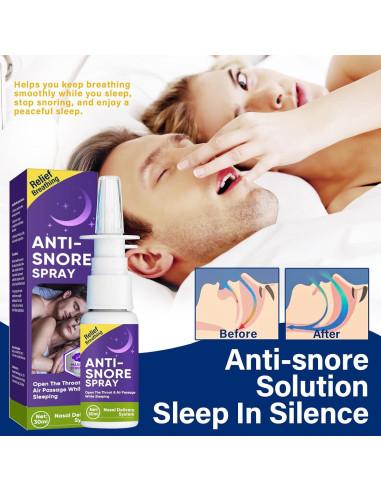 Spray Antisnoring Asomooh 30ml - Solución Natural para Ronquidos