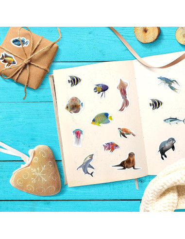 Pegatinas de Animales Marinos Genérico 820 Piezas Océano