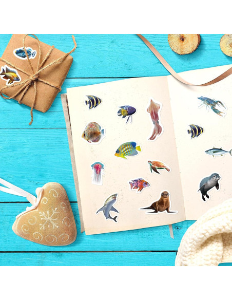 Pegatinas de Animales Marinos Genérico 820 Piezas Océano