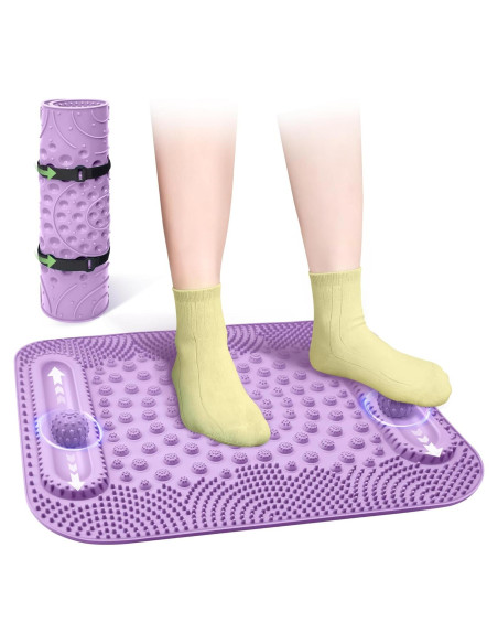 Alfombrilla de Masaje para Pies GEENOA 51x43 cm Púrpura