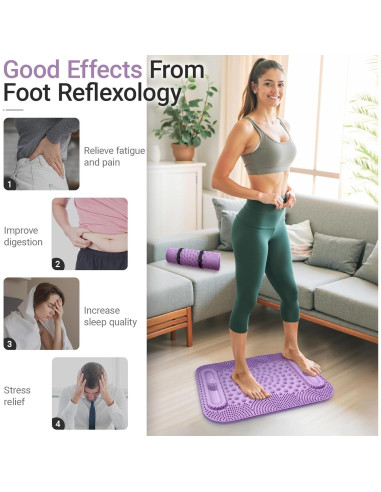 Alfombrilla de Masaje para Pies GEENOA 51x43 cm Púrpura
