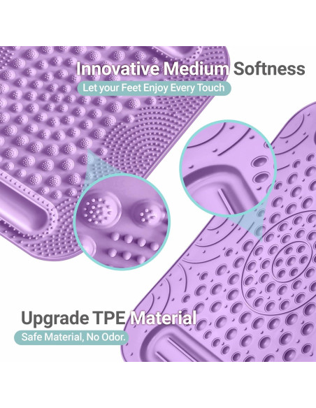 Alfombrilla de Masaje para Pies GEENOA 51x43 cm Púrpura