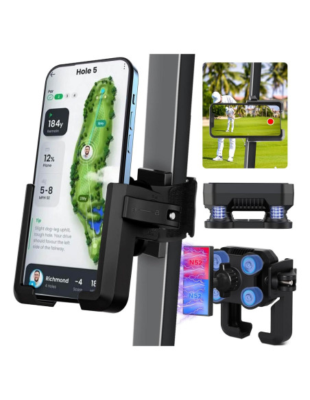 Soporte magnético para teléfono de carrito de golf LEAPGOMAX