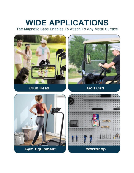 Soporte magnético para teléfono de carrito de golf LEAPGOMAX