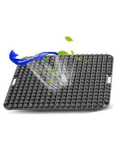 Cojín de Asiento Antideslizante HKDiRedy 43x37 cm Negro