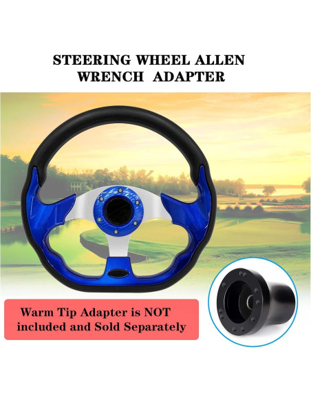 Volante de Carrito de Golf Genérico Azul Universal 35.56 cm