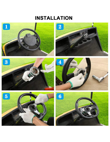 Volante de Carrito de Golf Genérico Azul Universal 35.56 cm