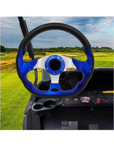 Volante de Carrito de Golf Genérico Azul Universal 35.56 cm