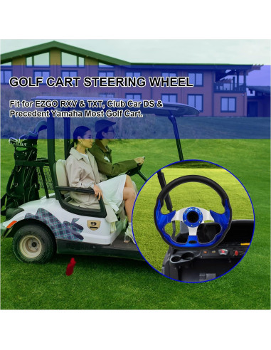 Volante de Carrito de Golf Genérico Azul Universal 35.56 cm