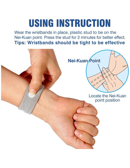 Banda Anti Náuseas Hionfurt - Alivio Natural para Adultos y Niños