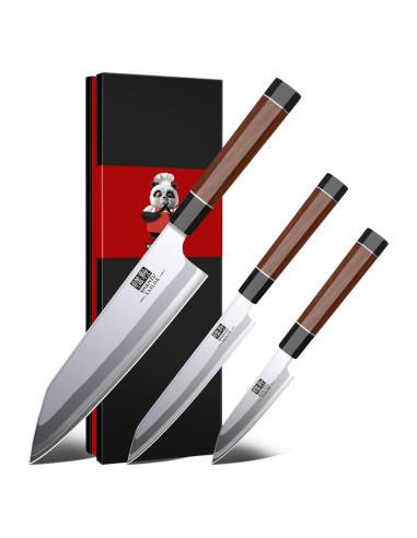 Juego de Cuchillos de Cocina SHAN ZU 3 Piezas Acero Japonés