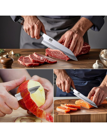 Juego de Cuchillos de Cocina SHAN ZU 3 Piezas Acero Japonés