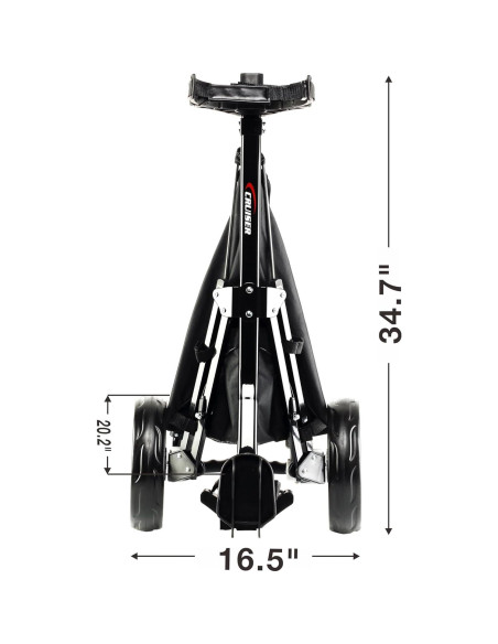 Carrito de Golf PRECISE Cruiser 825 3 Ruedas Plegable Ergonómico