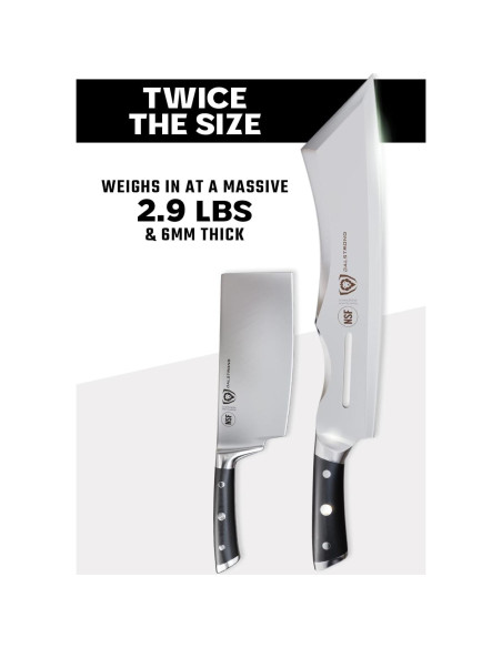 Cuchillo Cleaver Dalstrong 14" Aniquilador Acero Alto Carbono