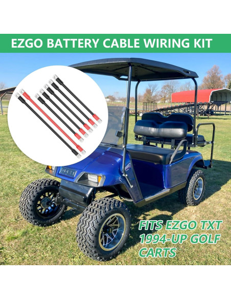 Kit de Cables de Batería Drive-up para Carrito Golf EZGO TXT 36/48V
