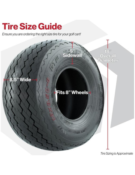 Neumático GTW 18x8.5-8 Sawtooth para Carrito de Golf