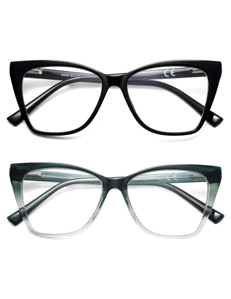 Gafas de lectura fotoquímicas LKEYE ojo de gato 1.75D